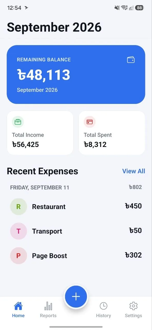 Daily Expense & Budget Tracker screenshot